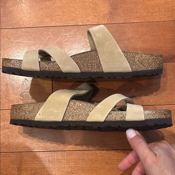 Birkenstock Women's Franca Beige Double Strap Sandals - Picture 4 of 9